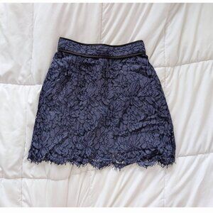 Renai Keikaku Lace Mini Skirt in Navy Blue